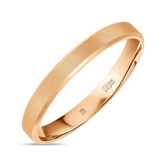 Матовое обручальное кольцо из золота 585 пробы R01-WED-00172-3 - Фото 1