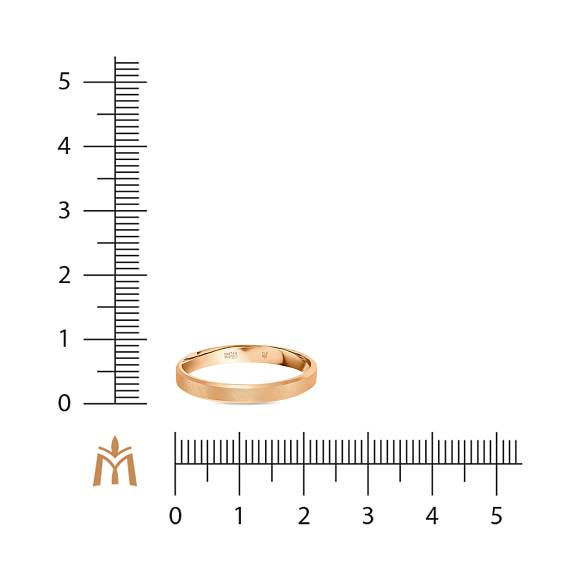 Матовое обручальное кольцо из золота 585 пробы R01-WED-00172-3 - Фото 3