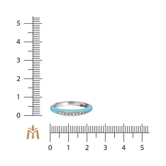 Кольцо с керамикой и бриллиантами R132-CE000007RB - Фото 2