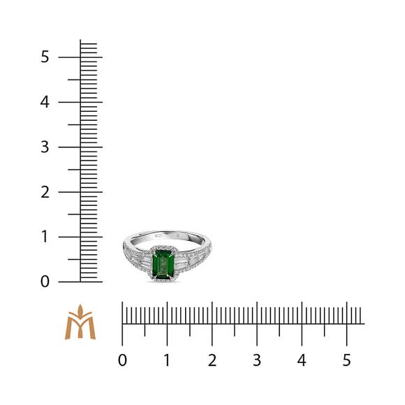 Кольцо с бриллиантами и цаворитом R4192-SA2277R - Фото 2