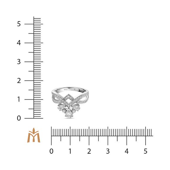 Кольцо с выращенным бриллиантом R01-MLN0419 - Фото 2