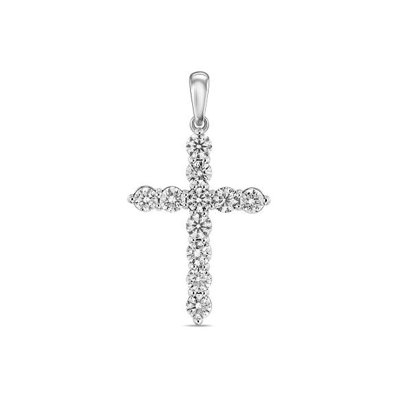 Крест с выращенным бриллиантом