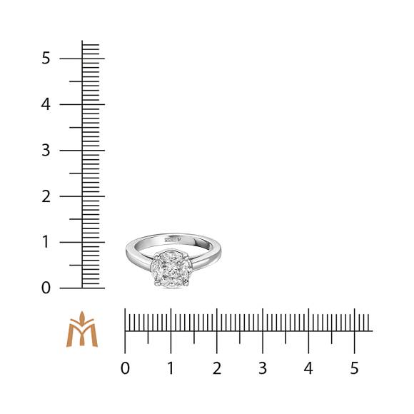 Кольцо с выращенным бриллиантом R01-MLN0396 - Фото 2