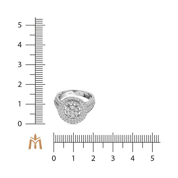 Кольцо с выращенным бриллиантом R01-MLN0416 - Фото 2