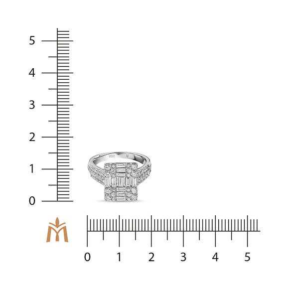 Кольцо с выращенным бриллиантом R01-MLN0479 - Фото 2