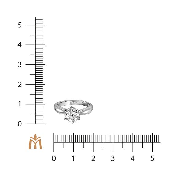 Кольцо с выращенным бриллиантом R01-MLN120-150 - Фото 2
