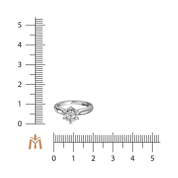 Кольцо с выращенным бриллиантом R01-MLN46-150 - Фото 2