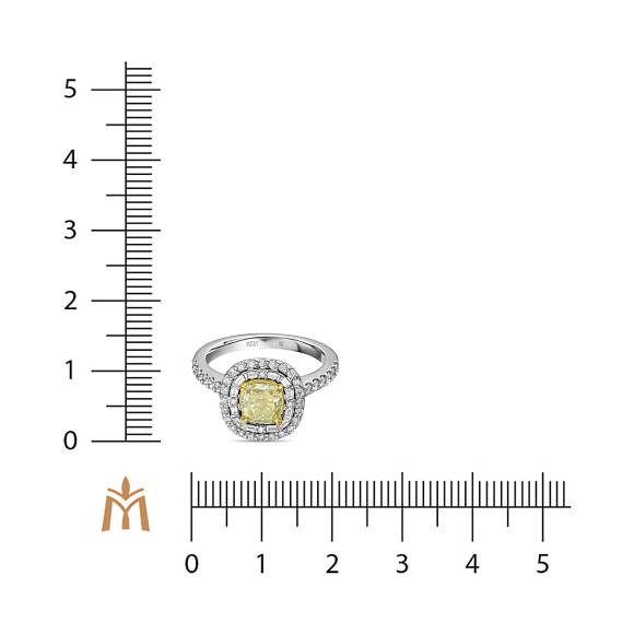Кольцо с бриллиантами R01-RL437-WY-100 - Фото 3
