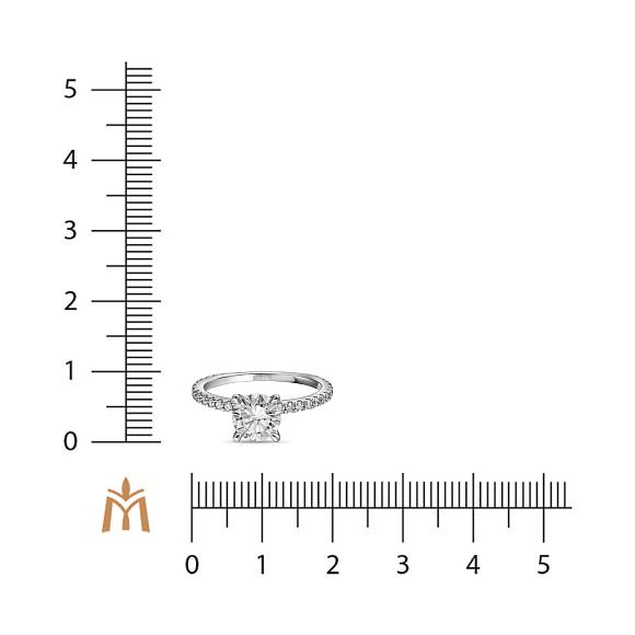 Кольцо с выращенным бриллиантом R01-MLN0104-100 - Фото 4