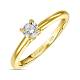 Тонкое золотое кольцо с бриллиантом R01-SOL38-025-G2 - Фото 4