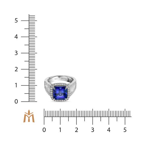 Кольцо с бриллиантами и танзанитом R4192-SA2274R - Фото 4