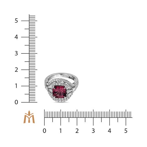 Кольцо с бриллиантами и рубеллитом R4192-SA2983R - Фото 2