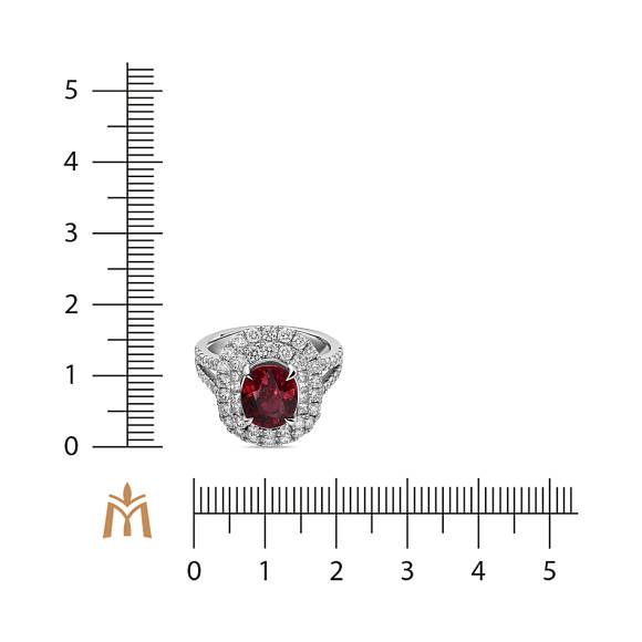 Кольцо с бриллиантами и рубином R4192-SA2394R-300 - Фото 2