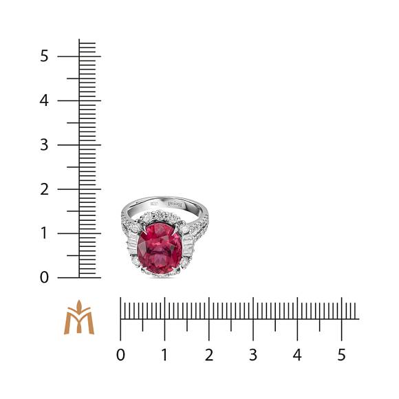 Кольцо с бриллиантами и рубеллитом R4192-SA3325R-RT - Фото 2
