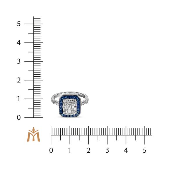 Кольцо с бриллиантами и сапфирами R4211-RG5250WSA1 - Фото 2