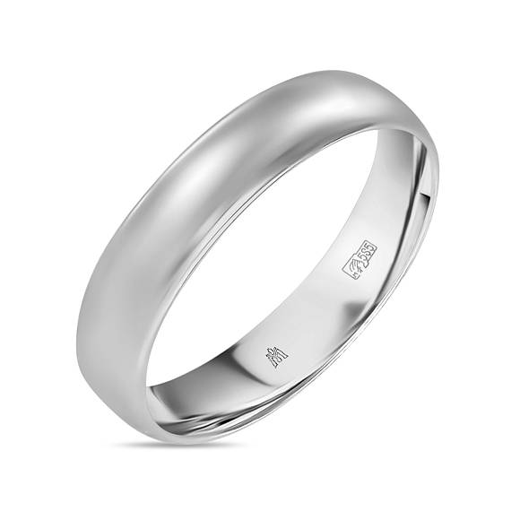 Обручальное кольцо из белого золота 585 пробы R01-4-W-1016 - Фото 1