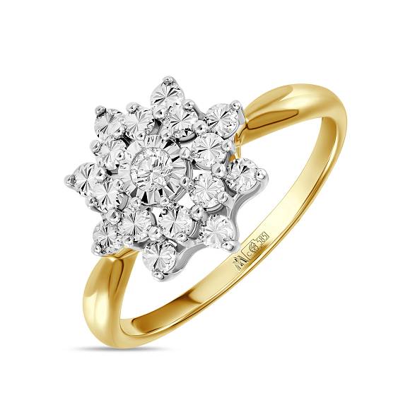 Золотое кольцо с бриллиантами R01-PL-33739 - Фото 2