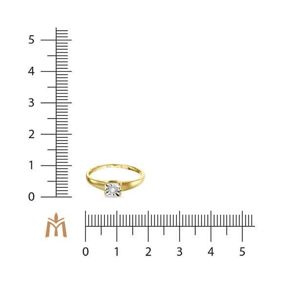 Кольцо из золота с бриллиантом  R01-PL-35153 - Фото 3