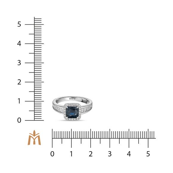Кольцо с бриллиантами и сапфиром R01-0443SA - Фото 2