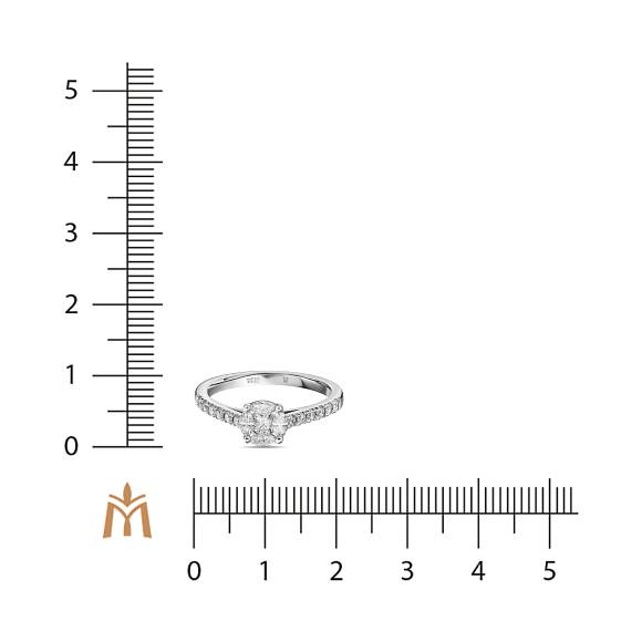 Кольцо с выращенным бриллиантом R01-MLN0395-2 - Фото 2