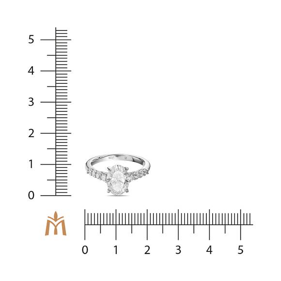 Кольцо с выращенным бриллиантом R01-MLN0672OV - Фото 2
