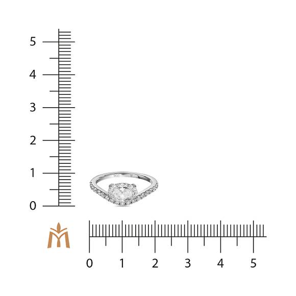 Кольцо с выращенным бриллиантом R01-MLN0768OV - Фото 2