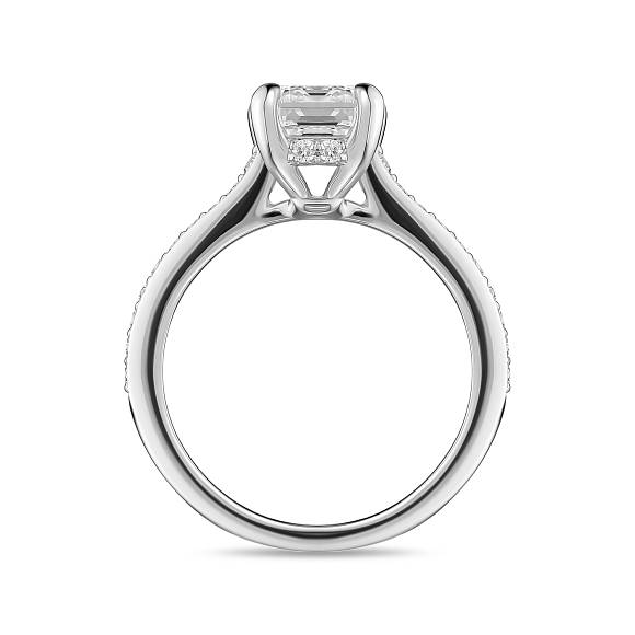 Кольцо с выращенным бриллиантом R01-MLN0793EMR - Фото 2