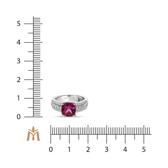 Кольцо с бриллиантами и рубеллитом R01-RL-0823RT - Фото 3