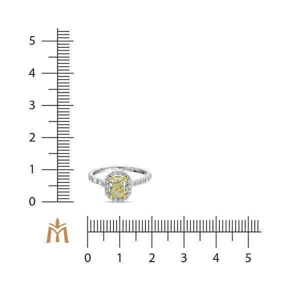 Кольцо с бриллиантами R01-RL486-WY-100 - Фото 2