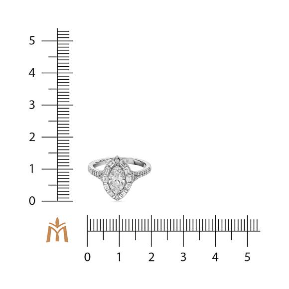 Кольцо с бриллиантами R01-RL551-W-090 - Фото 2