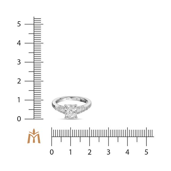 Кольцо с бриллиантами R01-RL555-W-170 - Фото 2