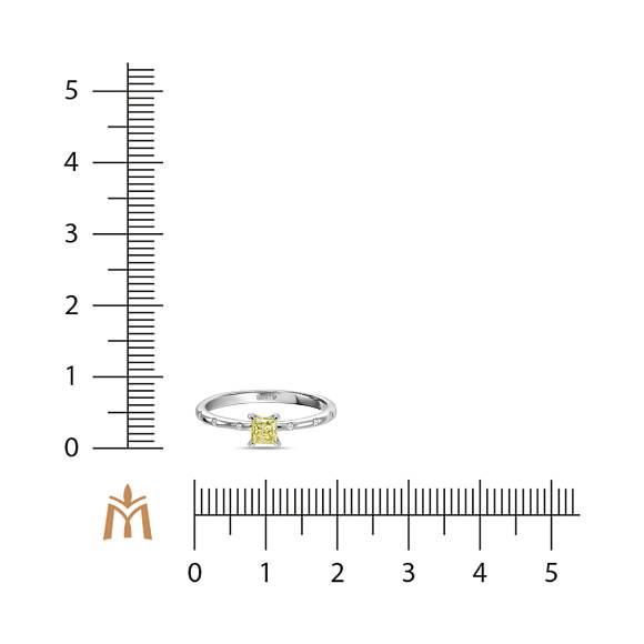 Кольцо с цветными бриллиантами и бриллиантами R01-SS-0342C05 - Фото 2