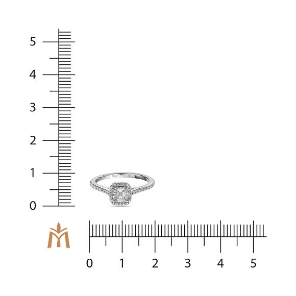 Кольцо с бриллиантами R01-RL595-W-060 - Фото 2