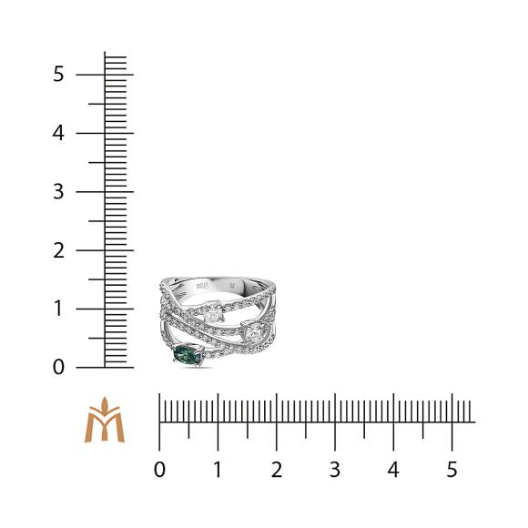 Кольцо с цветными бриллиантами и бриллиантами R01-SS-0787DI - Фото 2