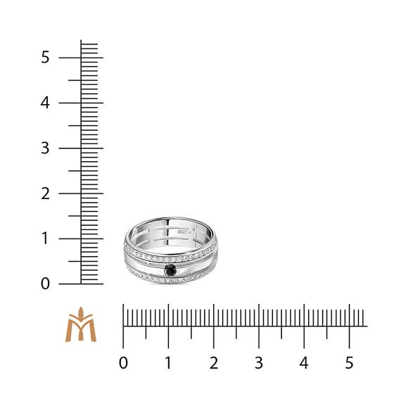 Кольцо с бриллиантами и облагороженными бриллиантами R01-WED-00050-B-W - Фото 2