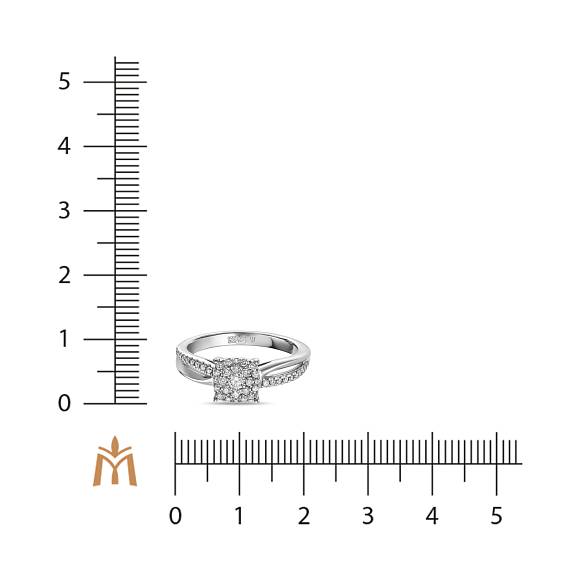 Кольцо с выращенным бриллиантом R08-MLN-0192 - Фото 2