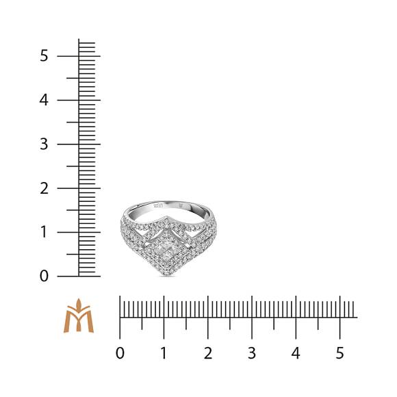 Кольцо с бриллиантами R08-R20YV0396-W - Фото 2