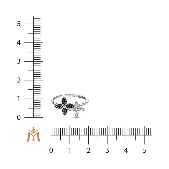Кольцо с бриллиантами и облагороженными бриллиантами R108-180XA01303-R-B - Фото 2