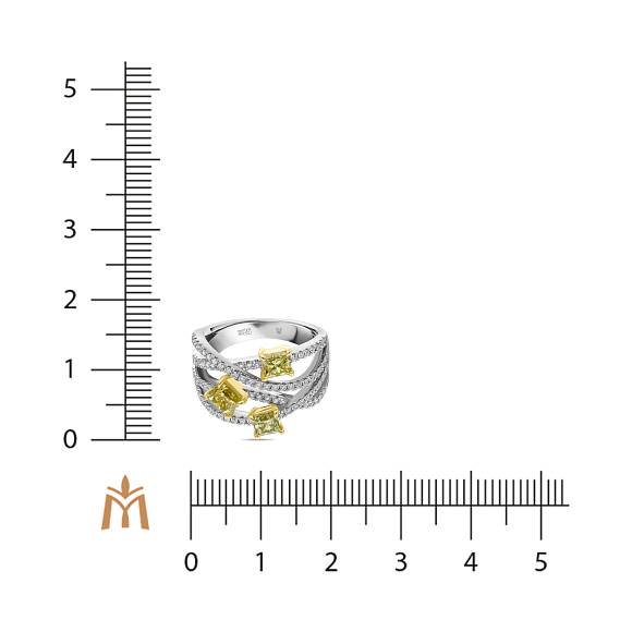 Кольцо с бриллиантами и облагороженными бриллиантами R2018-HDR-0096 - Фото 2