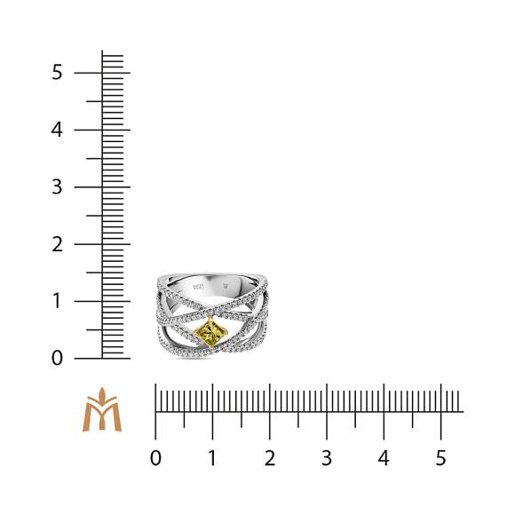Кольцо с бриллиантами и облагороженными бриллиантами R2018-HDR-0098 - Фото 2