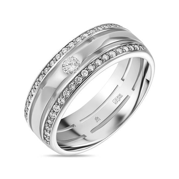 Обручальное кольцо из золота с 41 бриллиантами R01-WED-00050 - Фото 2