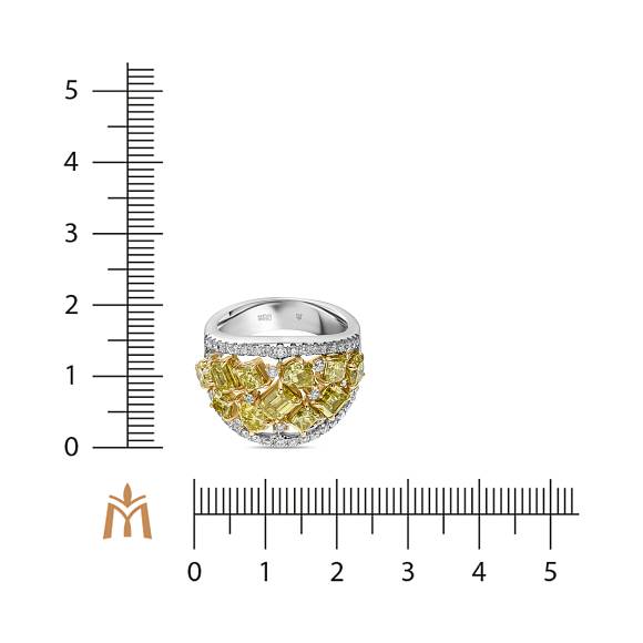 Кольцо с облагороженными бриллиантами и бриллиантами R2018-RL030269AHD - Фото 2