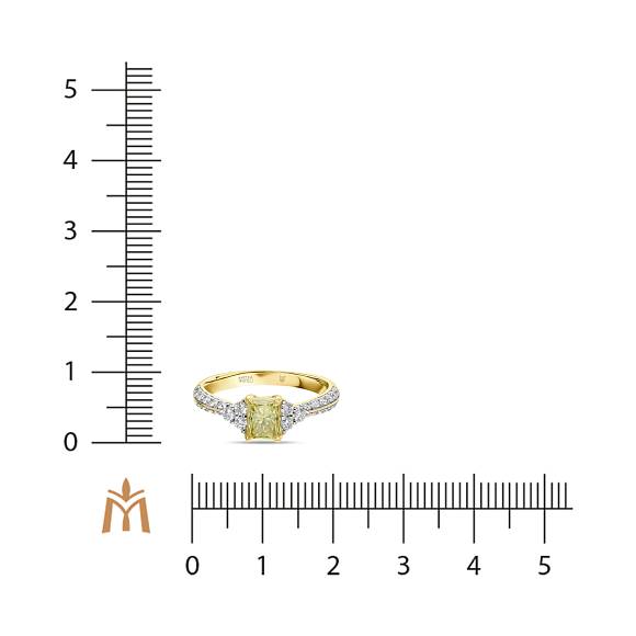 Кольцо с облагороженными бриллиантами и бриллиантами R2018-RL230037AHD - Фото 4