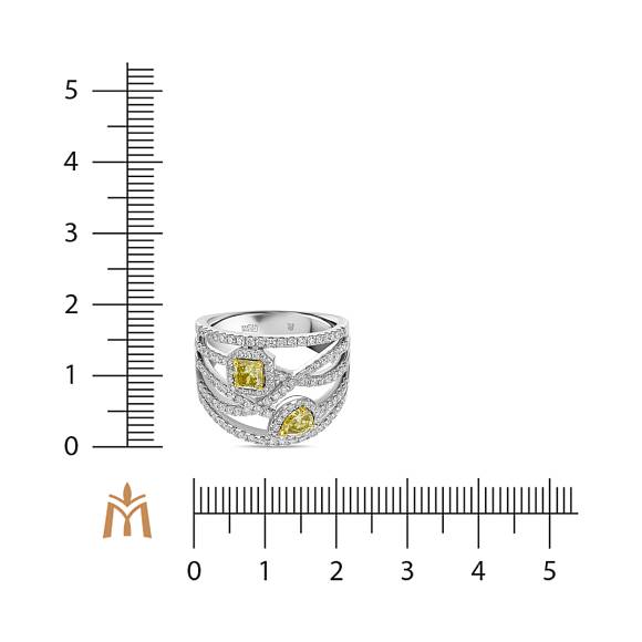 Кольцо с облагороженными бриллиантами и бриллиантами R2018-RL030297AHD - Фото 2