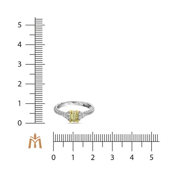 Кольцо с облагороженными бриллиантами и бриллиантами R2018-RL230038AHD - Фото 4