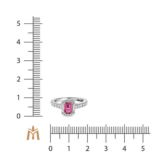Кольцо с бриллиантами и рубином R4192-SA2409R-100G - Фото 2