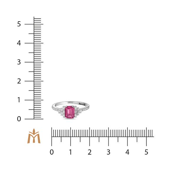 Кольцо с бриллиантами и рубином R4192-SA3360R-100 - Фото 2