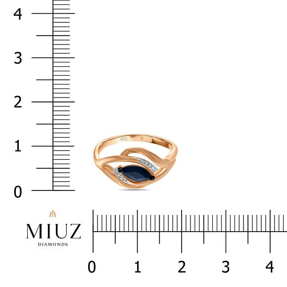 Кольцо с бриллиантами и цветными сапфирами R2017-LQGC0397A-R17 - Фото 2