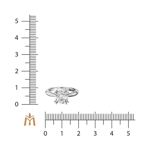 Кольцо с выращенным бриллиантом R01-MLN35625-CUS - Фото 2