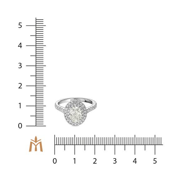 Кольцо с бриллиантами R01-RL248-W-100 - Фото 2